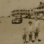Dennis, Irene, Terry Zampin, Henley Beach c 1960
